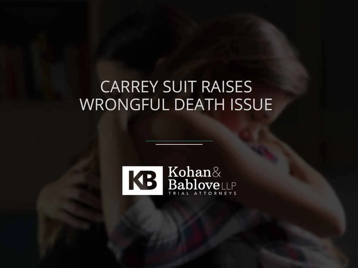 Carrey suit raises wrongful death issue