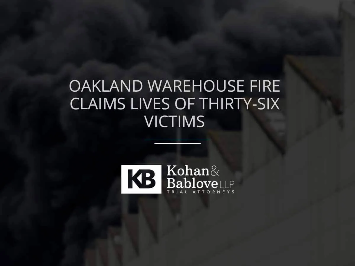 Oakland warehouse fire claims lives of 36 victims