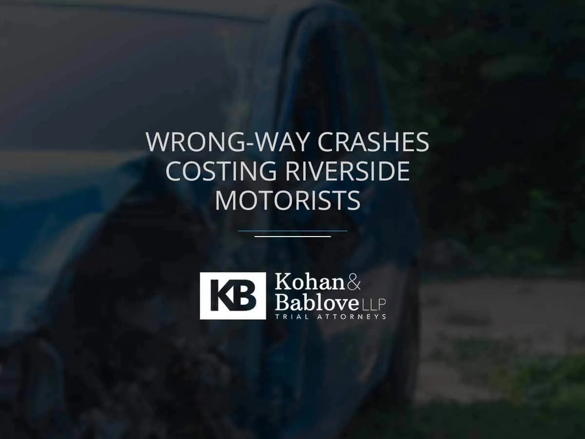 wrong way crashes costing Riverside motorists