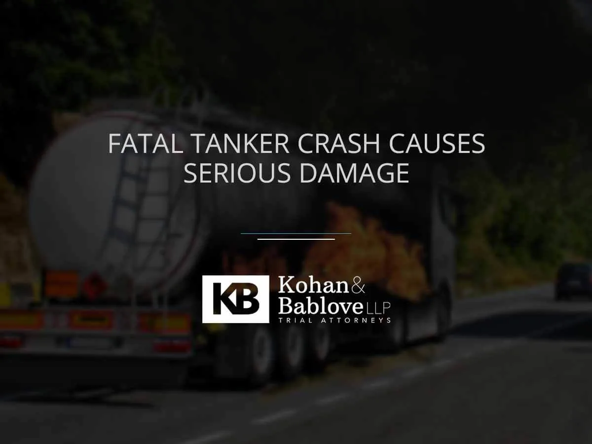 fatal tanker crash causes serious damage