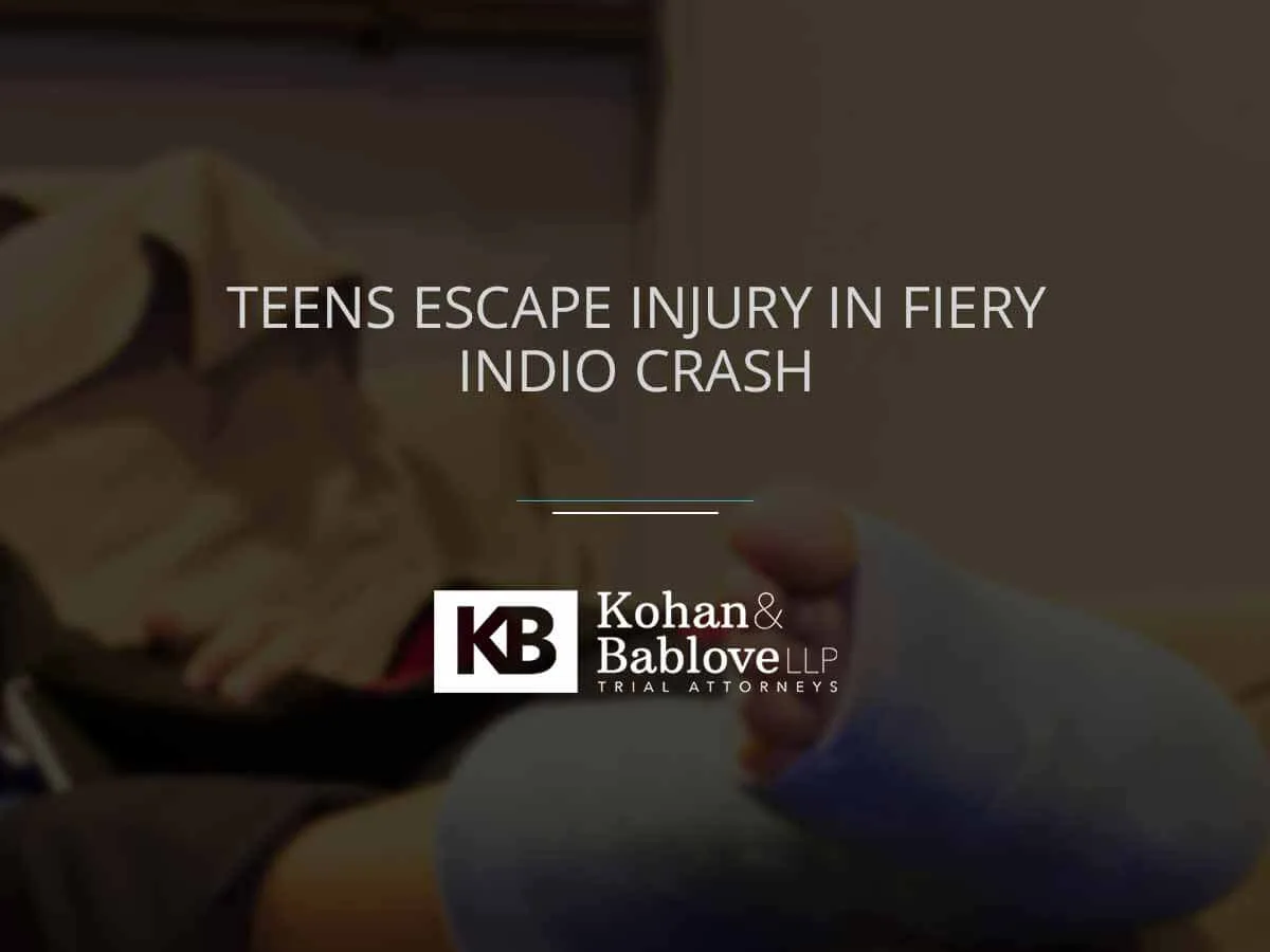 teens escape injury in fiery Indio crash