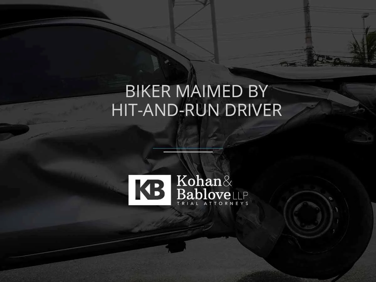biker maimed by hit-and-run driver