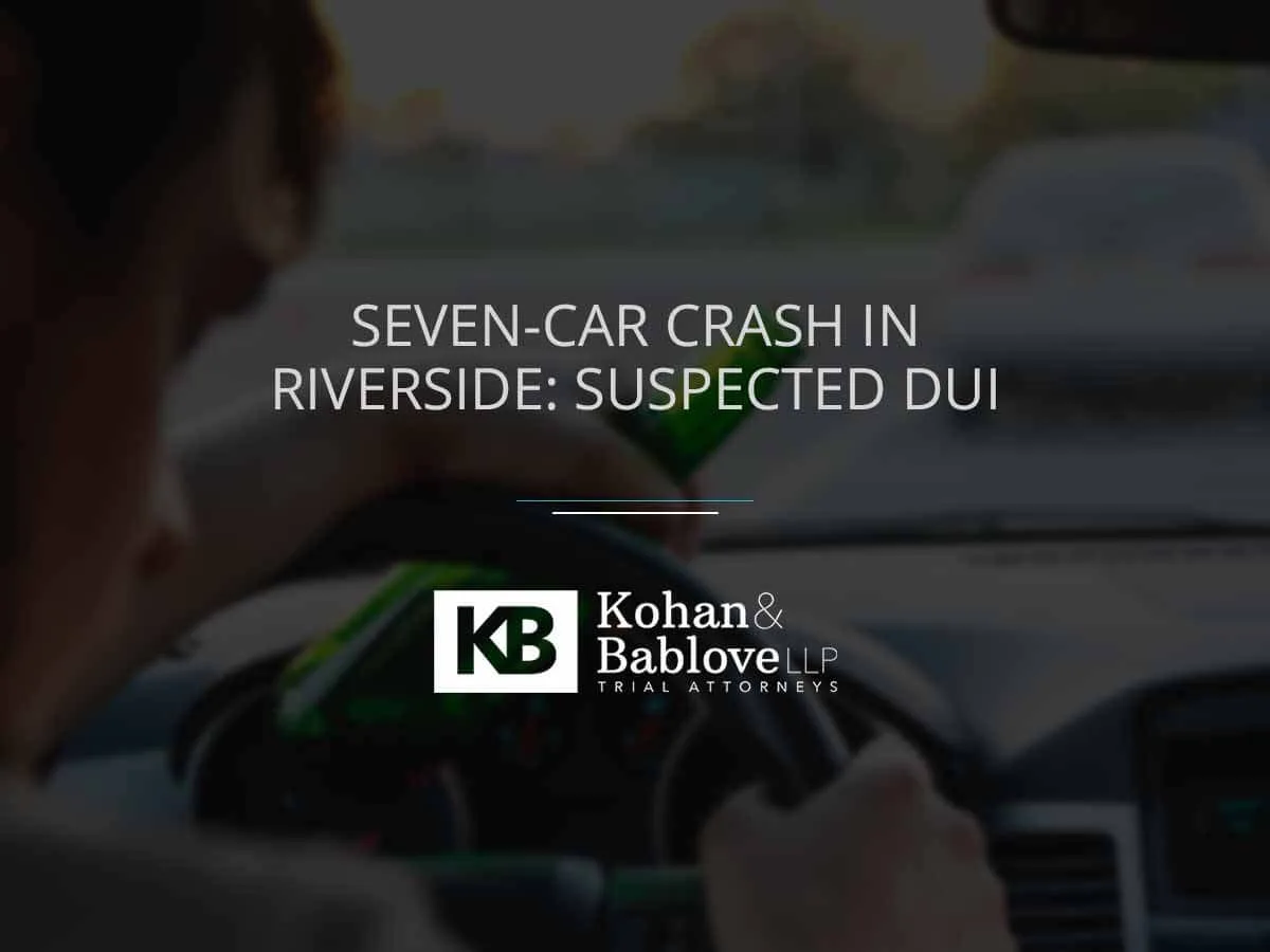 7-car crash in Riverside, suspected DUI