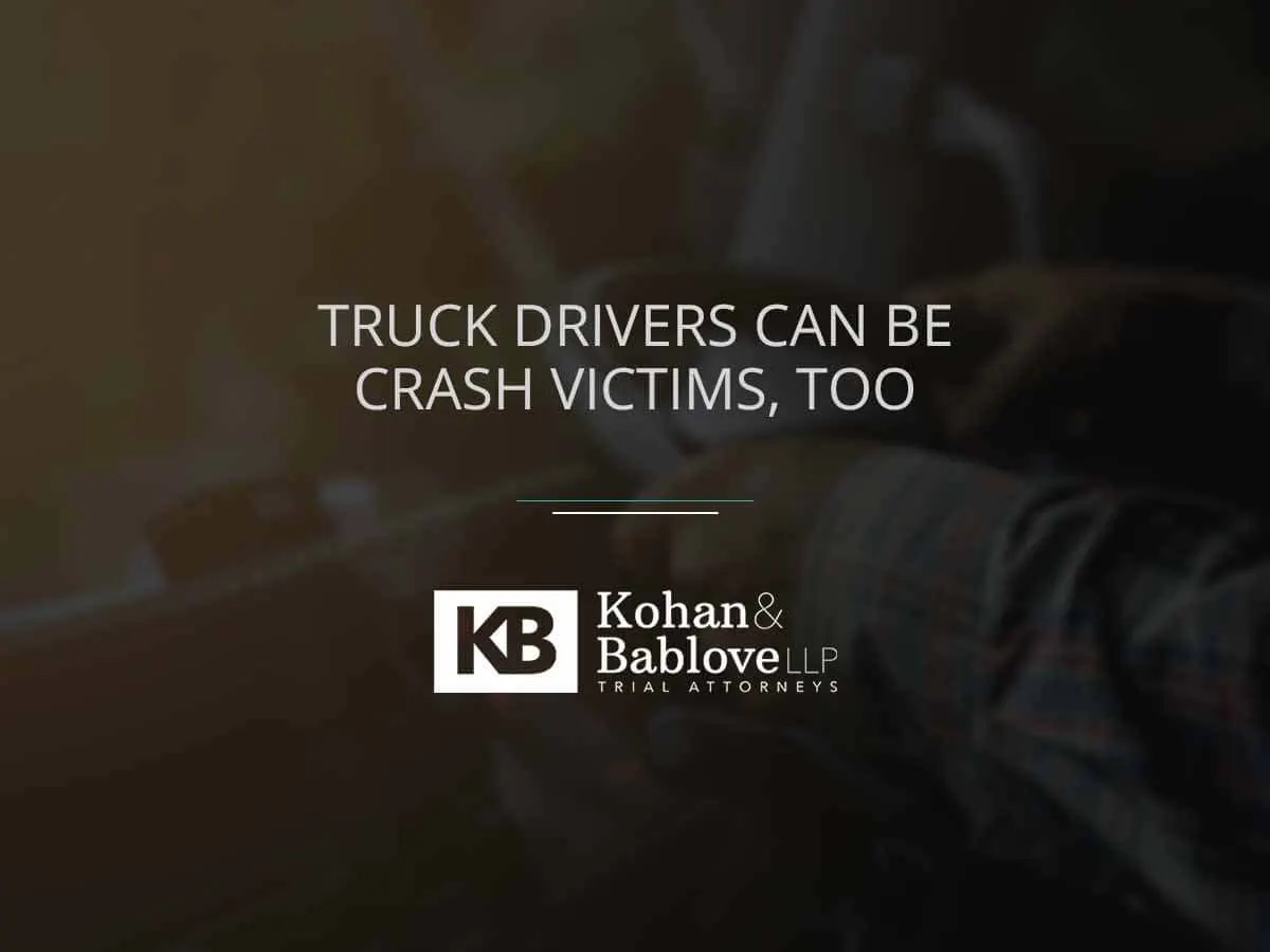 truck drivers can be crash victims, too
