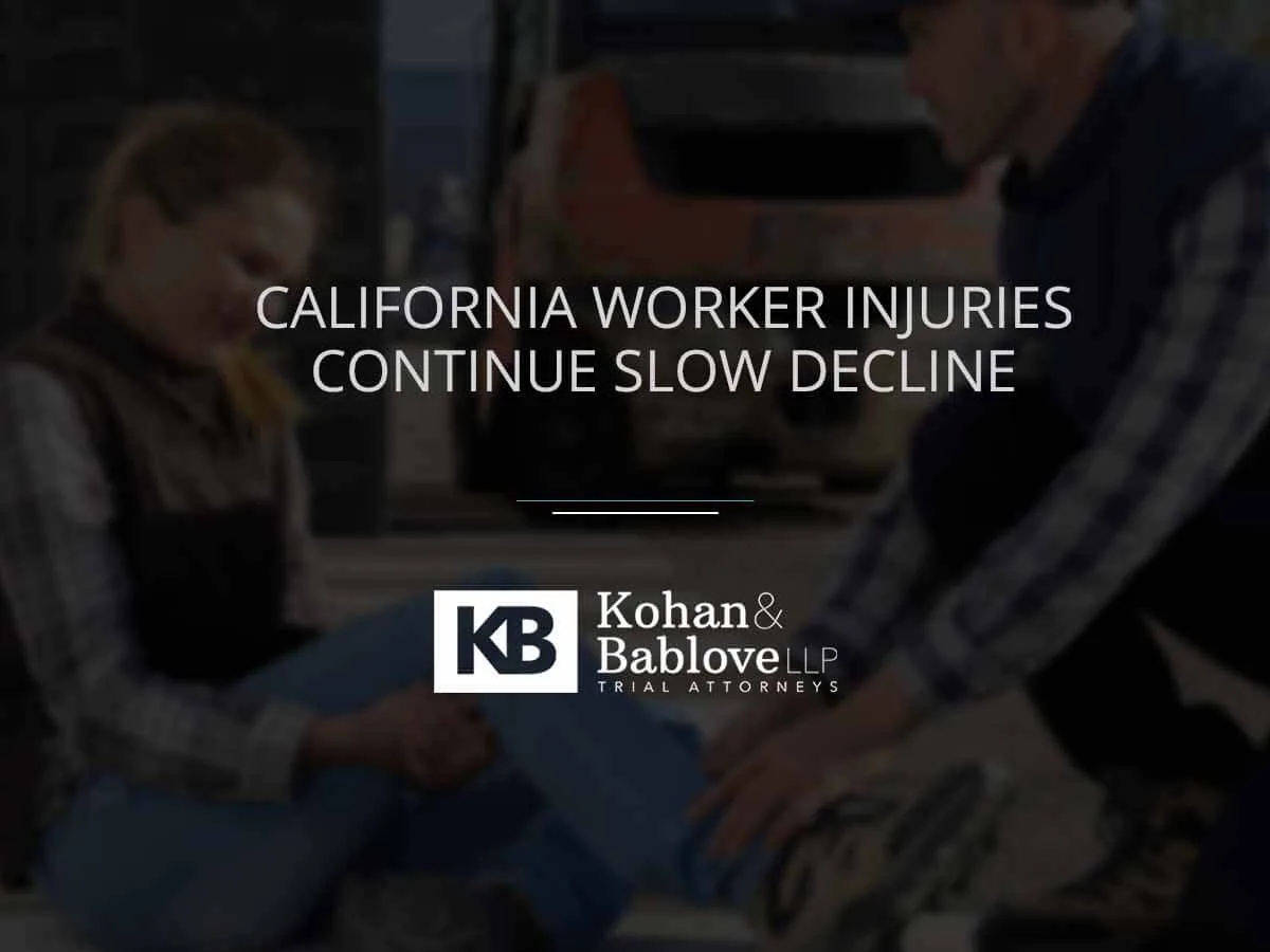 CA worker injuries continue slow decline