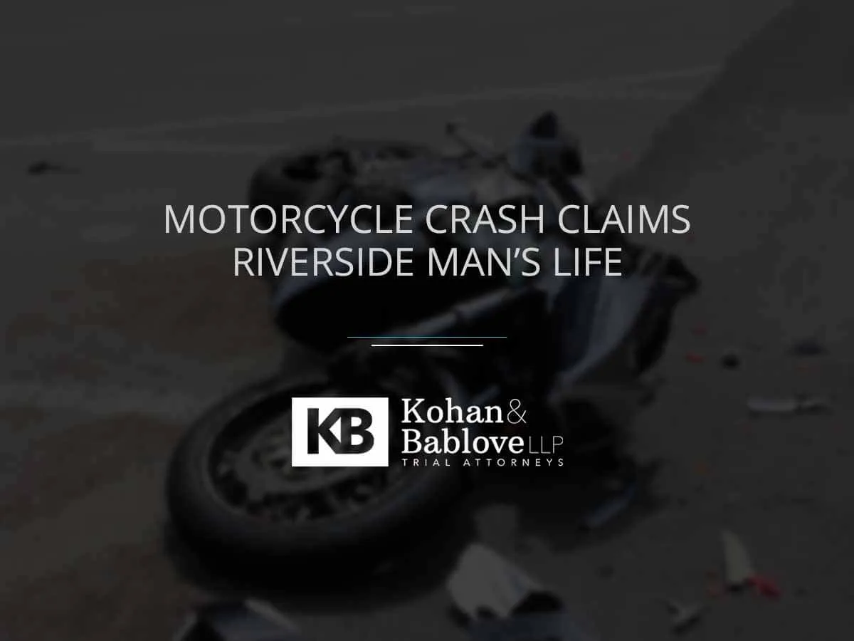 motorcycle crash claims Riverside man's life