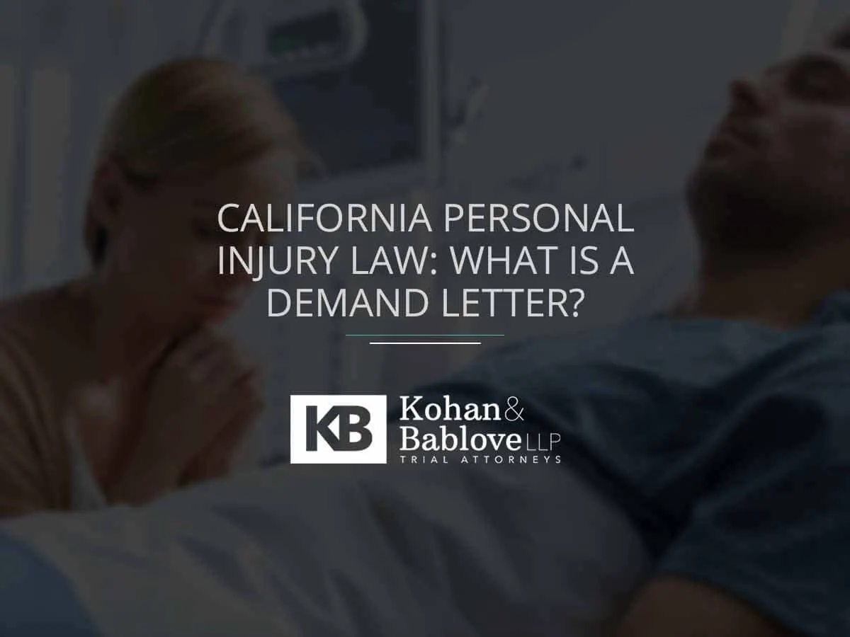 CA personal injury law: what is a demand letter
