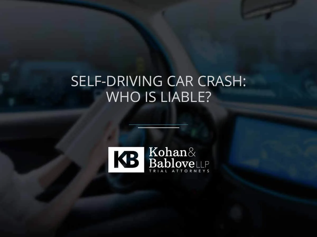 self-driving car crash, who is liable?