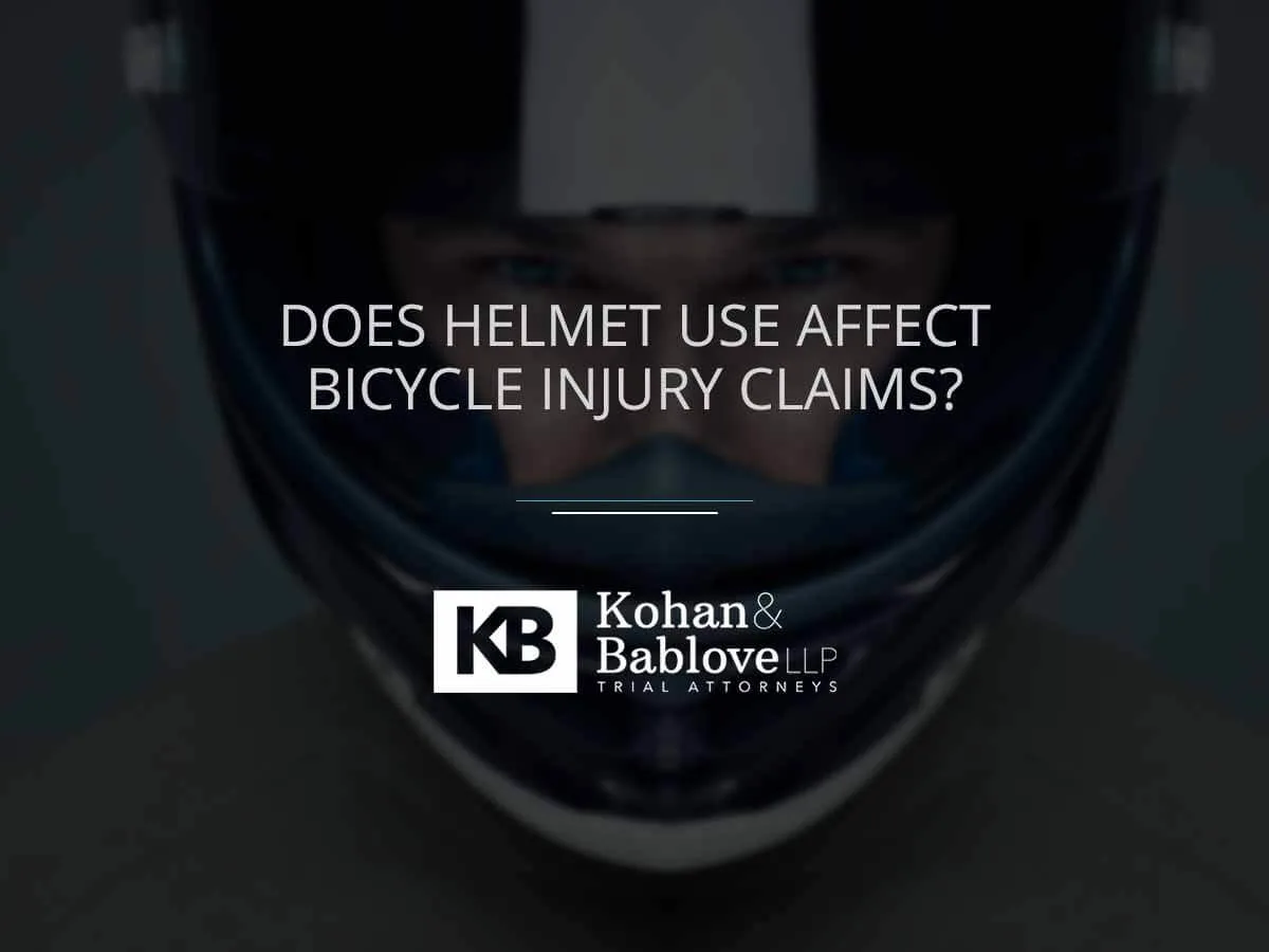 does helmet use affect bicycle injury claims