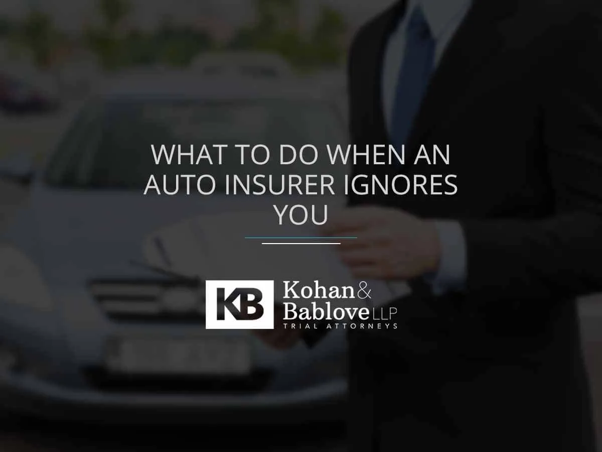 what to do when an auto insurer ignores you