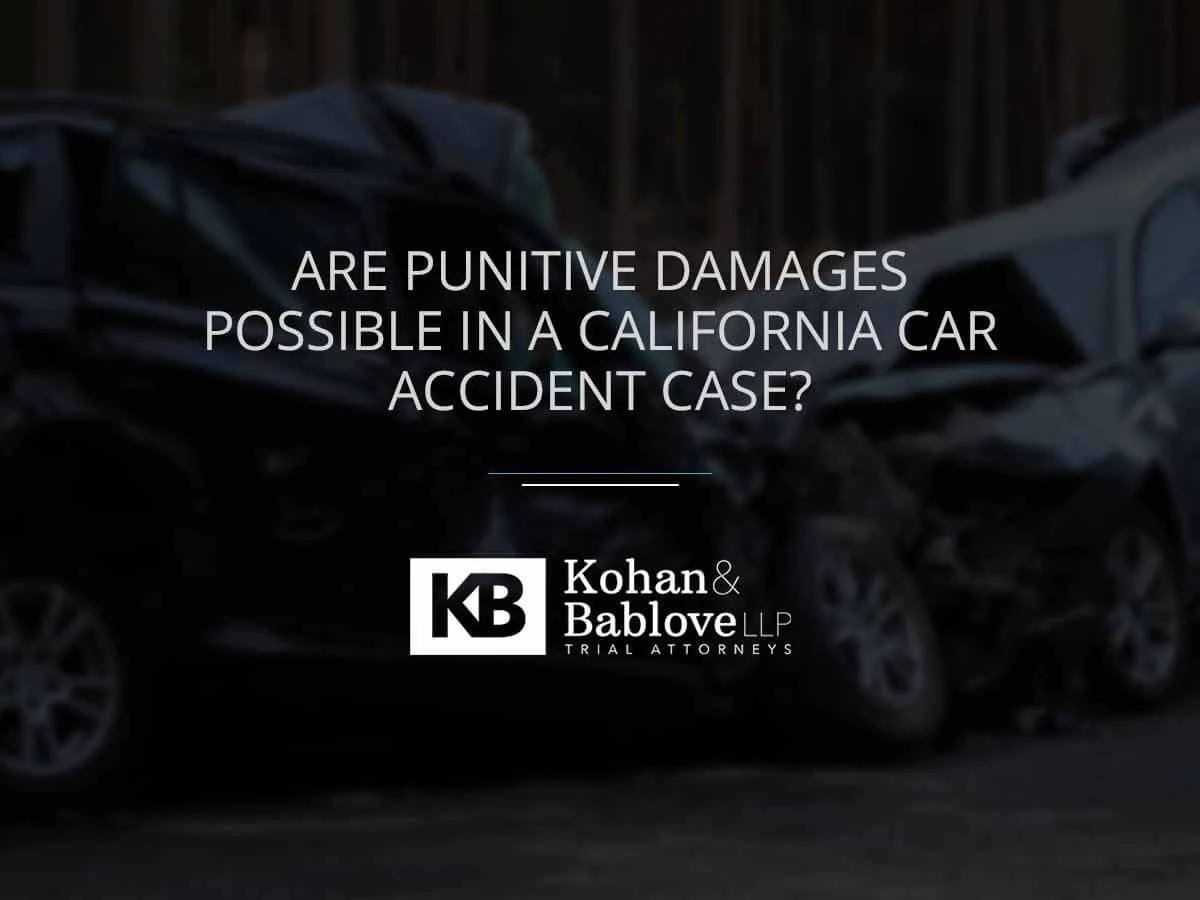 are punitive damages possible in a CA car accident case