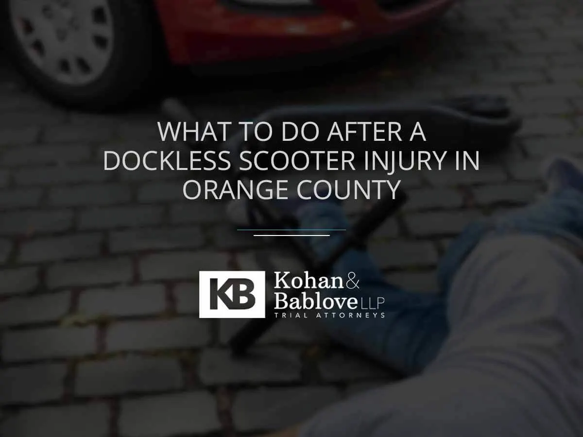 What to Do After a Dockless Scooter Injury in Orange County