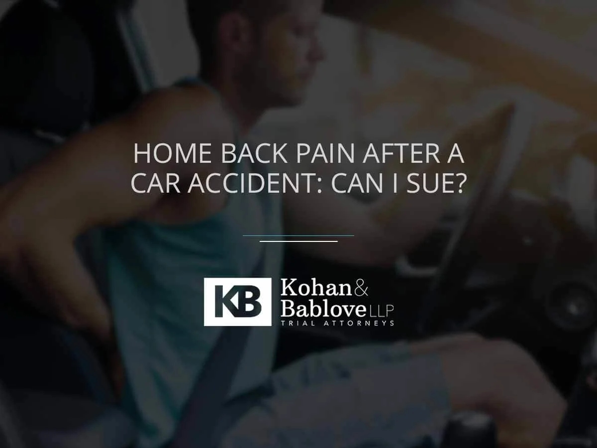 can I sue for back pain after a car accident