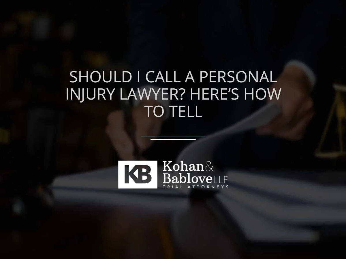 should I call a personal injury lawyer?