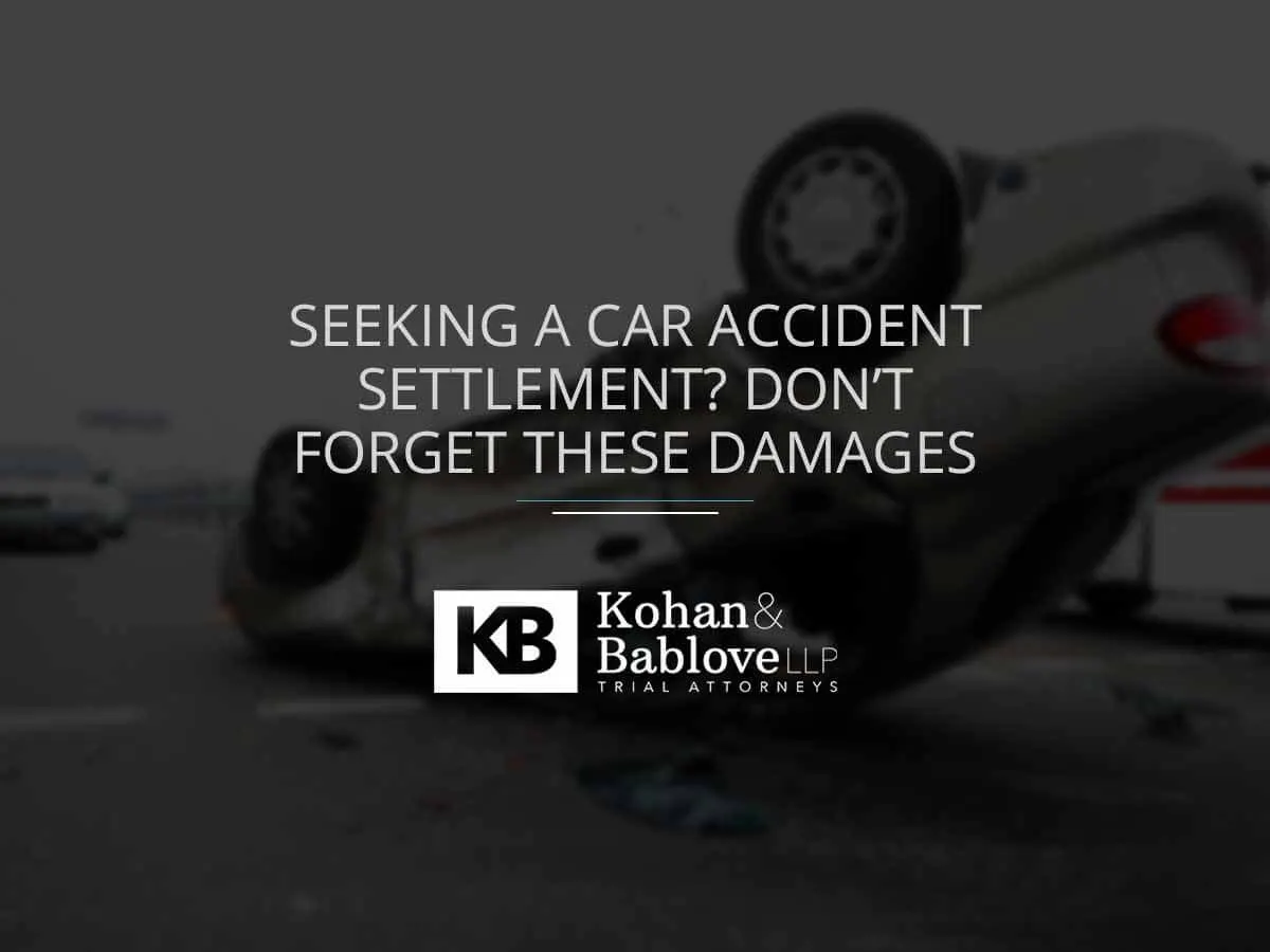 seeking a car accident settlement? don't forget these damages