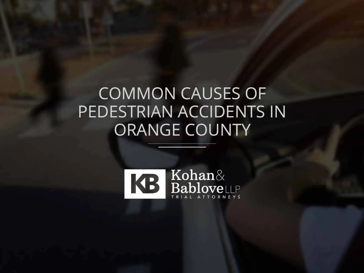 common causes of pedestrian accidents in OC