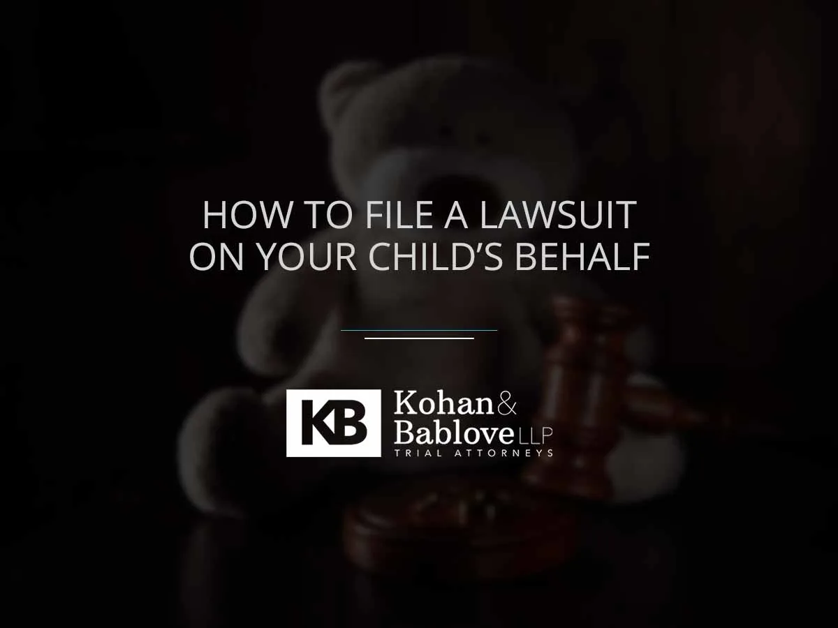 how to file a lawsuit on your child's behalf