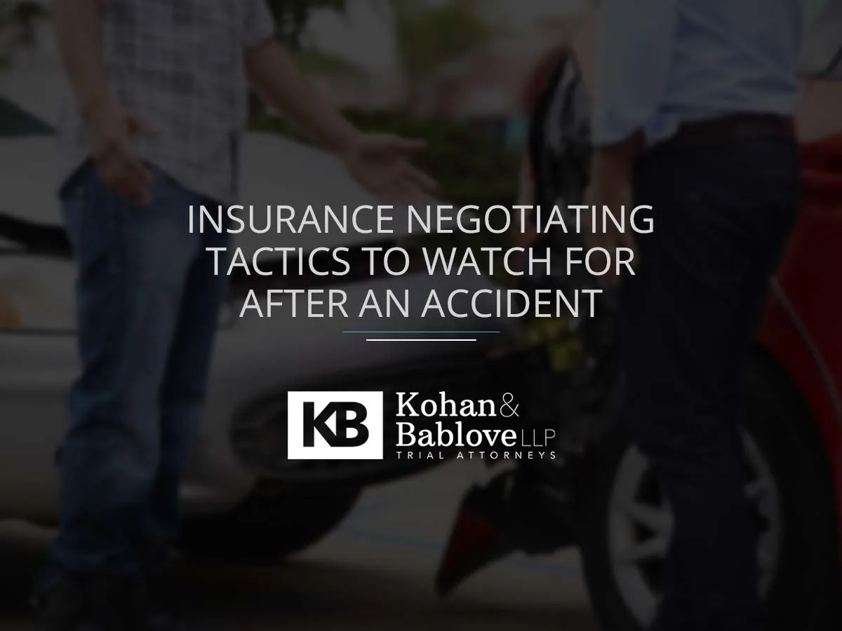 insurance negotiating tactics to watch for after an accident