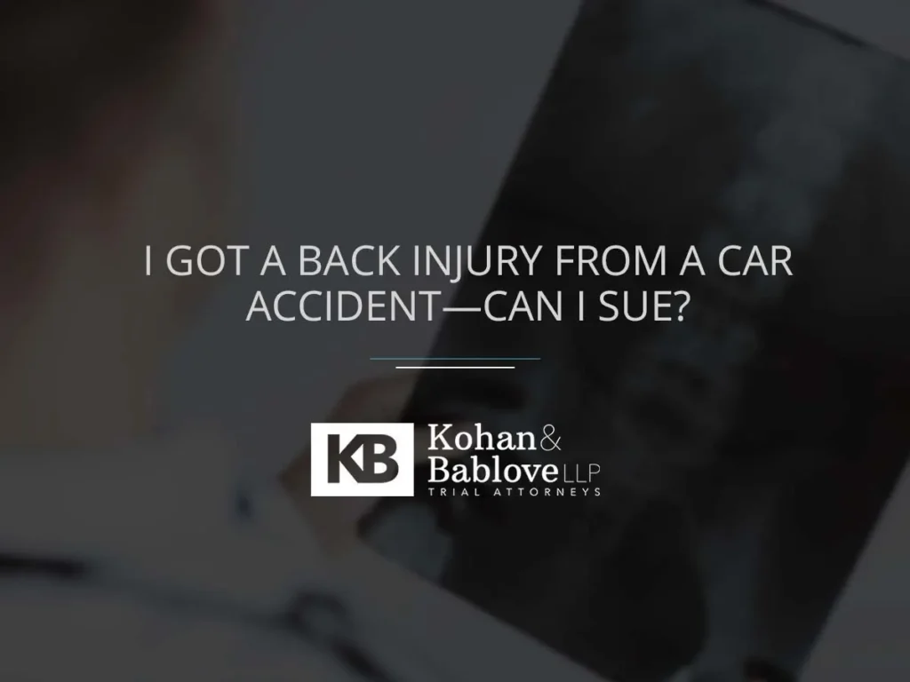 I Got a Back Injury from a Car Accident—Can I Sue?