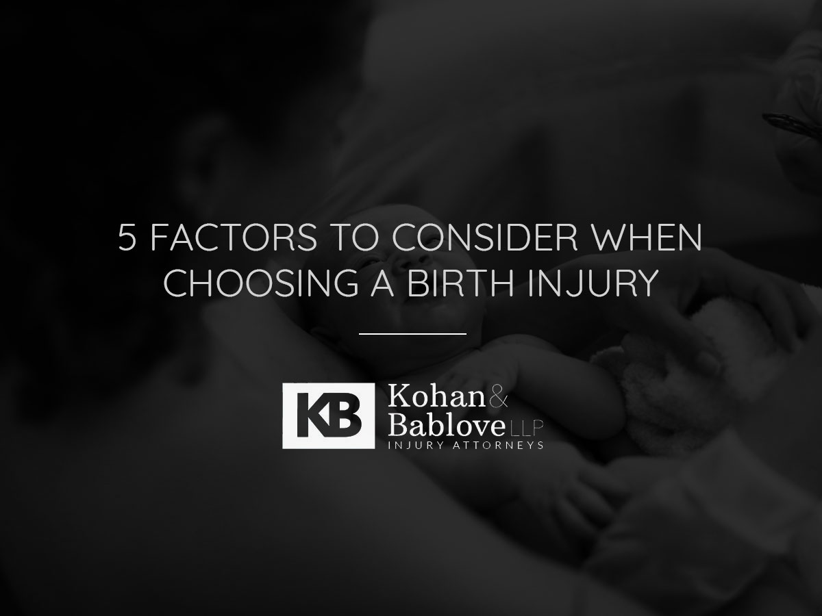 When Choosing a Birth Injury Lawyer