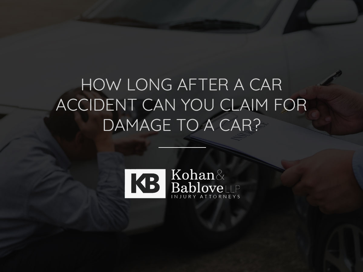 How long after a car accident can you claim for damage to a car