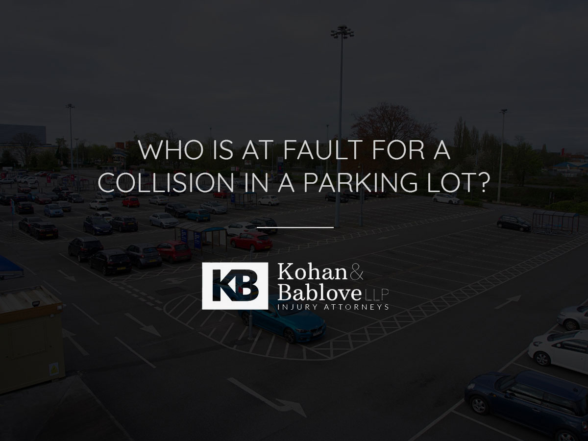 Who is at fault a collision in a parking lot
