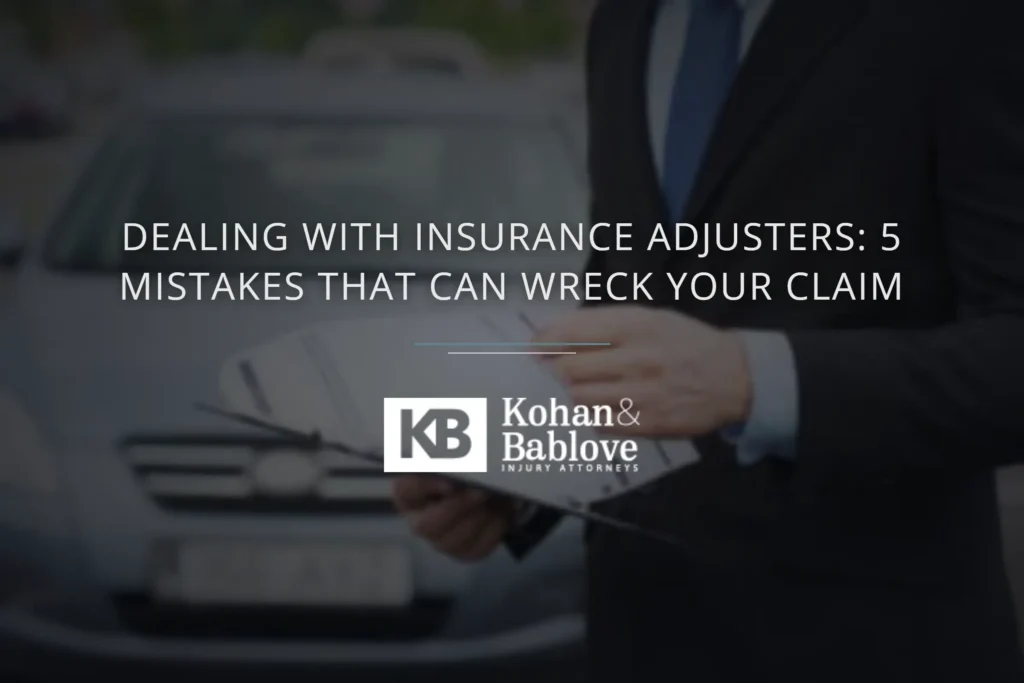 Dealing with Insurance Adjusters: 5 Mistakes That Can Wreck Your Claim