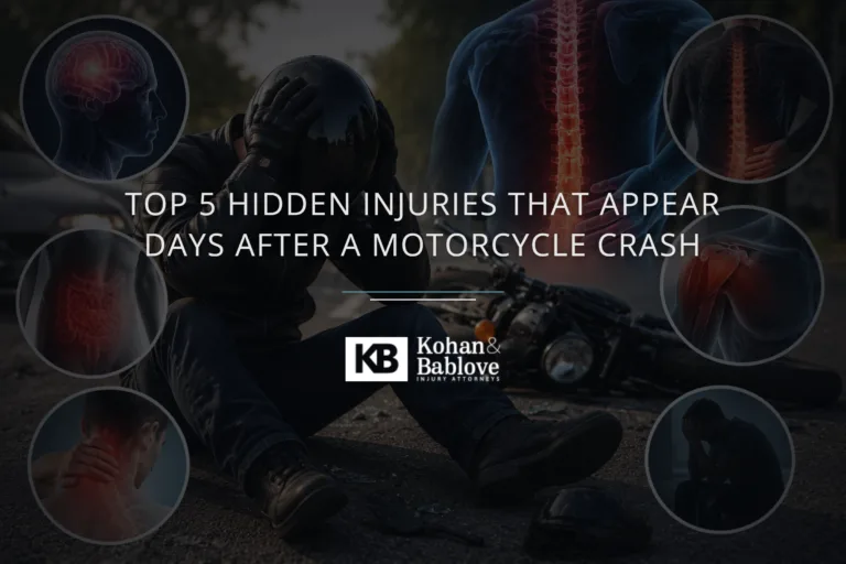 Motorcyclist with hidden crash injuries
