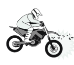 Motorcycle accident icon